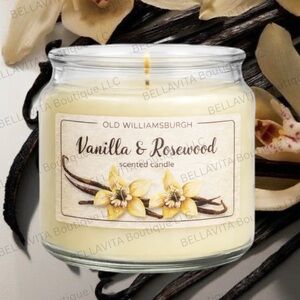 Old Williamsburg- Vanilla & Rosewood Scented Candle